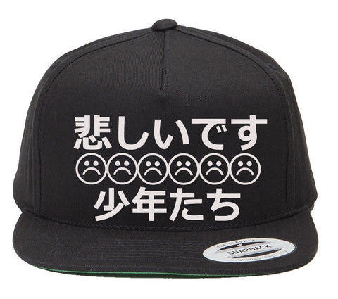 SAD BOYS JAPANESE SNAPBACK HAT - dopepremium
